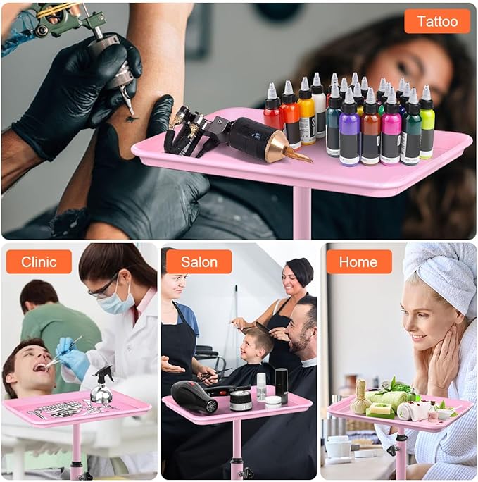 Salon Tray Cart Tattoo Tray Rolling Cart, Service Rolling Tray, Height - Image 5
