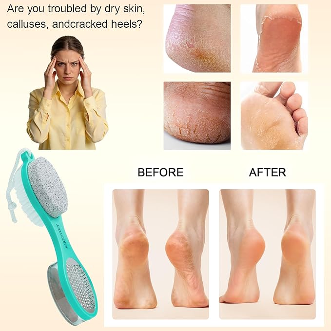 Foot Scrubber Brush with Pumice Stone - Image 3