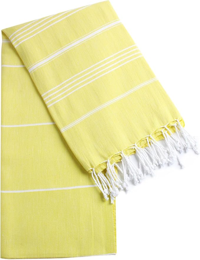Cacala Lightweight and Thin Turkish Beach Towel 100% Cotton Sand-Free and - Image 3