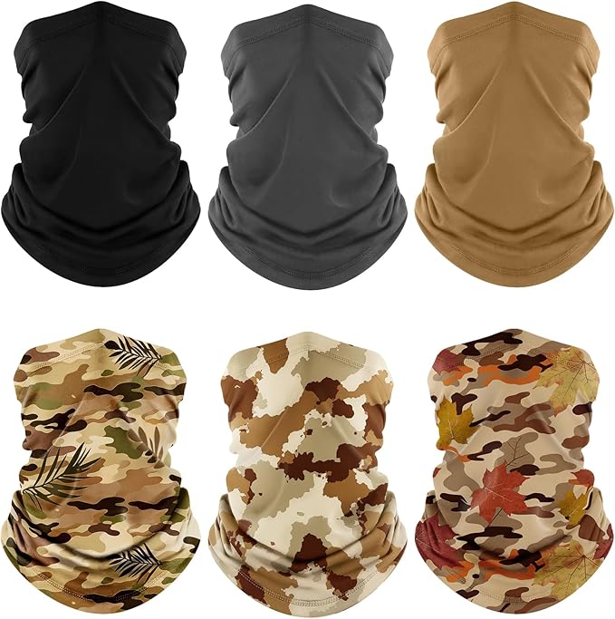 Fuinloth Neck Gaiter, 6 Pack Cooling UV Protection Bandana Face Mask Gator Scarf by fuinloth
