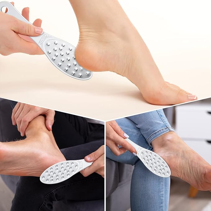 2 Pcs Stainless Steel Foot File Callus Remover Double Sided Metal Foot Rasp - Image 6