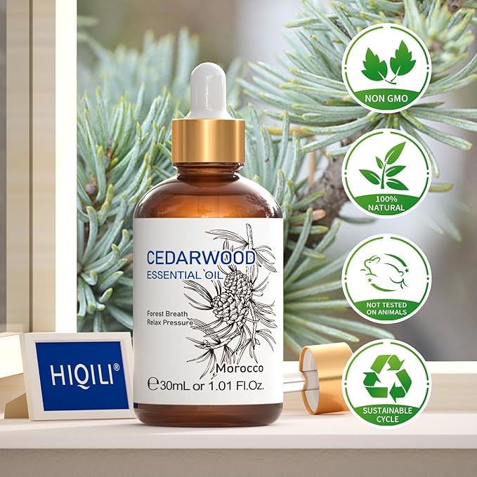 HIQILI 1 Fl Oz Cedarwood Essential Oil, Pure Natural Cedarwood Oil - Image 8