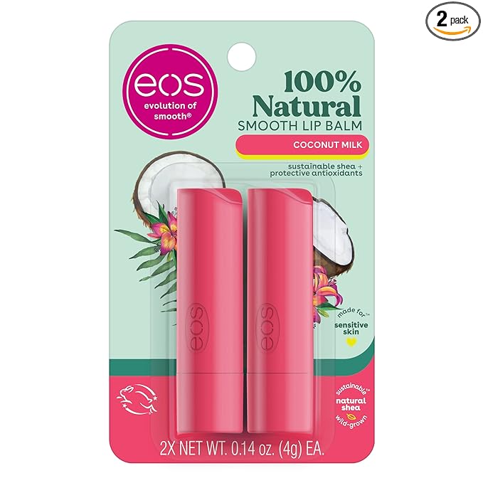 eos 100% Natural Lip Balm- Coconut Milk, eos lip balm, All-Day Moisture by eosproducts