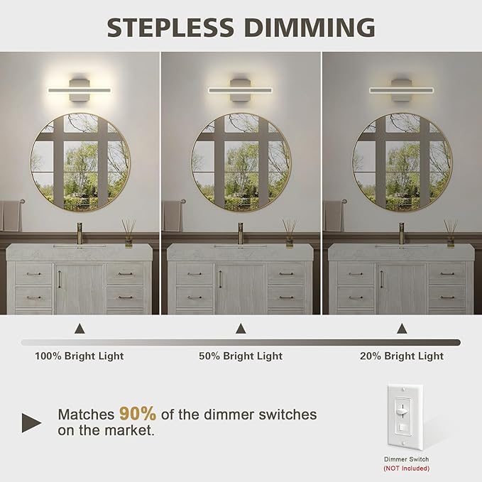 JUSHENG Brushed Nickel Vanity Lights - Image 3