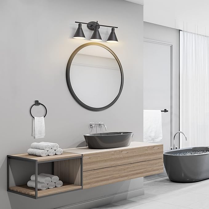 Globe Electric 52060 Tristan 5-Piece All-In-One Bathroom Set, Matte Black - Image 3