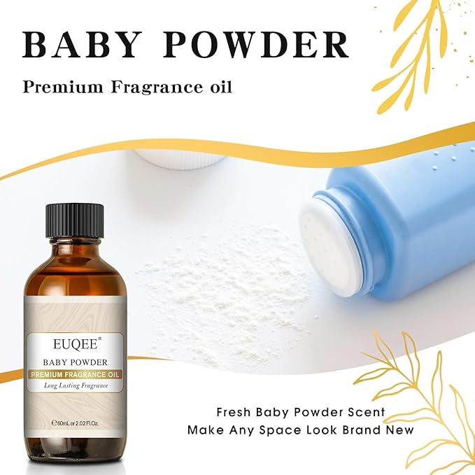 EUQEE Baby Powder Fragrance Oil Premium Fragrance Essential Oil 60ml - Image 2