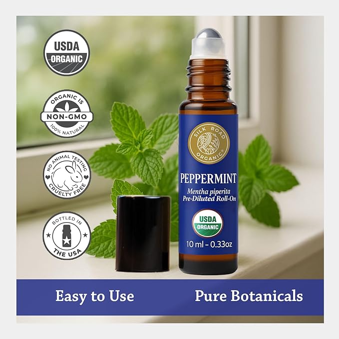 Silk Road Organic Peppermint Essential Oil Roll on - Image 5