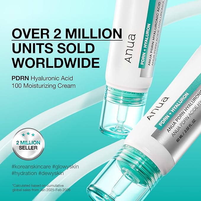 Anua PDRN Hyaluronic Acid 100 Moisturizing Cream, Lightweight, Non-Greasy - Image 2