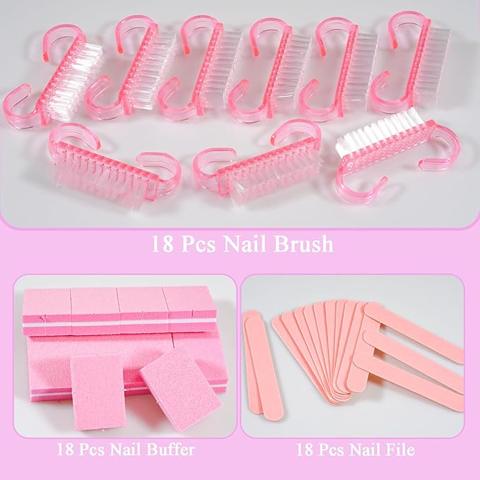 Disposable Manicure Kit Professional, 18 Set Press On Nail Tool Kit - Image 4