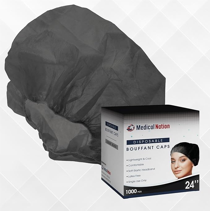 Medical Nation 21" Hair Net Disposable Bouffant Caps |CASE OF 1000, Non-Pleated - Image 7