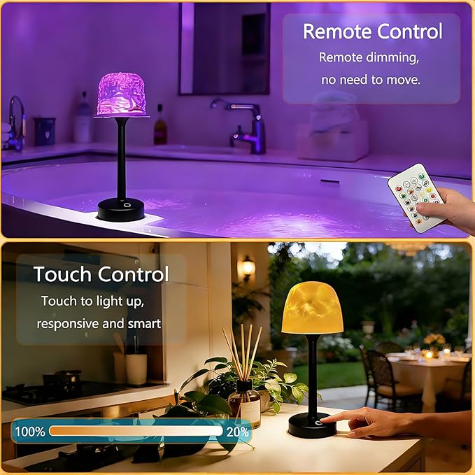 Waterproof Bathroom Lamp with 16 Color Ocean Wave Projector, Rechargeable - Image 6