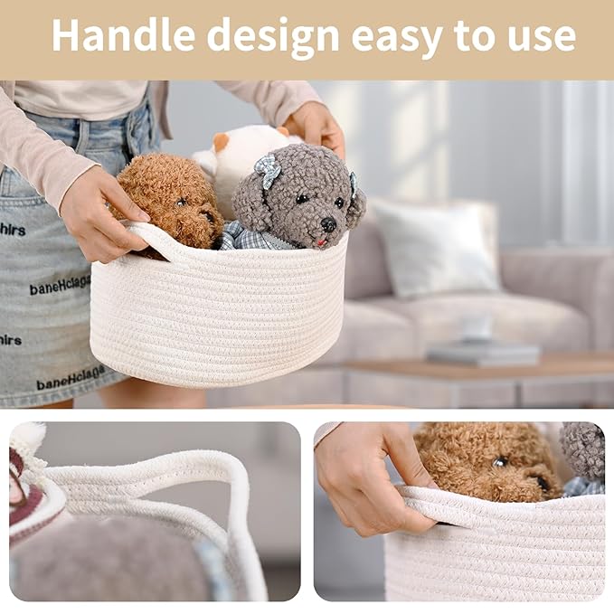 Happyiren Cute Woven Gift Basket – Beige Empty Gift Basket - Image 4