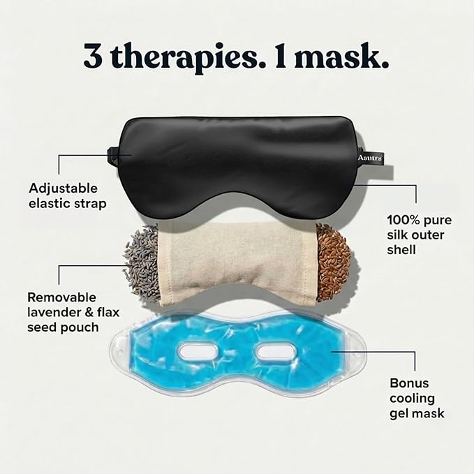 ASUTRA Silk Eye Pillow for Sleep, Weighted Eye Mask, Meditation & Light - Image 3