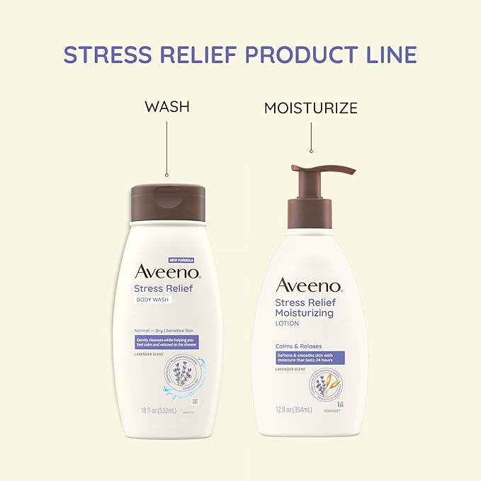 Aveeno Stress Relief Body Wash for Women, Calming Lavender Scent & Prebiotic Oat - Image 10
