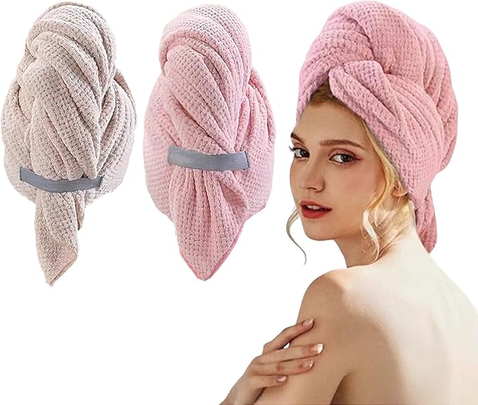 2 PCS Extra Large Hair Towel Wrap by Unknown