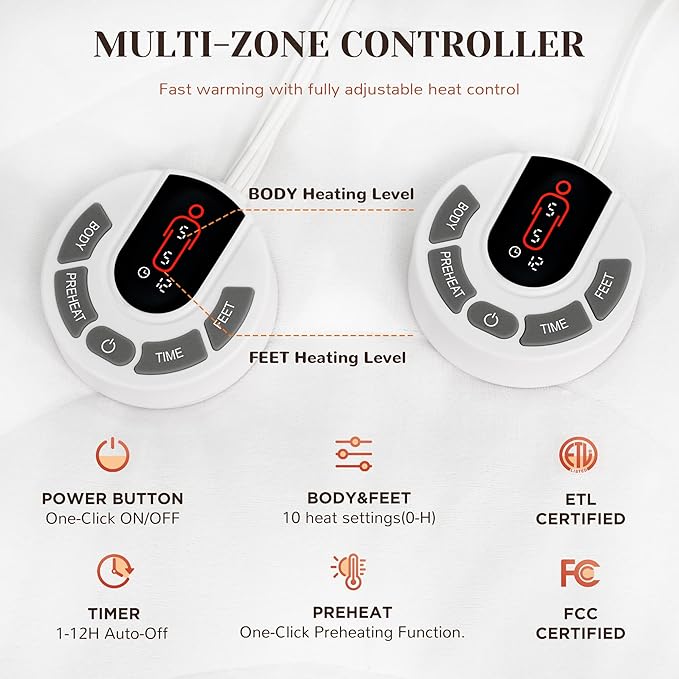 GOTCOZY Multi-Zone Heated Mattress Pad King Size - Image 3
