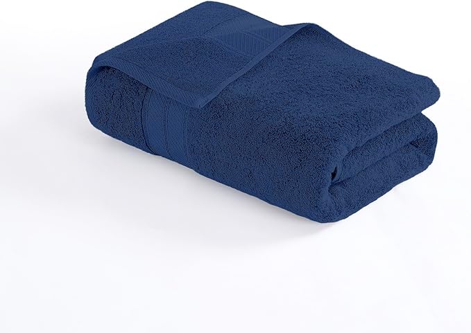 Modern Threads 4-Pack SpunLoft Bath Sheet Navy 35x66 - Image 5