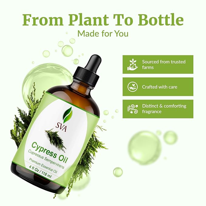 SVA Cypress Essential Oil – 4 Fl Oz – 100% Natural Cypress Oil - Image 4