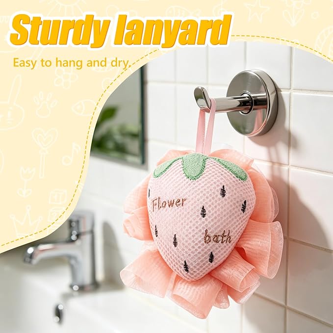 Kids Loofah, Cute Cartoon Animal Kids Bath Sponge - Image 4