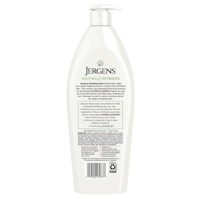 Jergens Soothing Aloe Body Lotion, Aloe Vera Body and Hand Moisturizer - Image 8