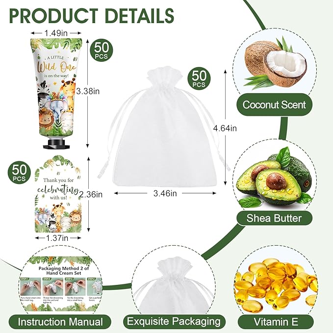 50 Pack Baby Shower Bulk Hand Cream Gifts Sets, Baby Shower Favors and Bridal - Image 3