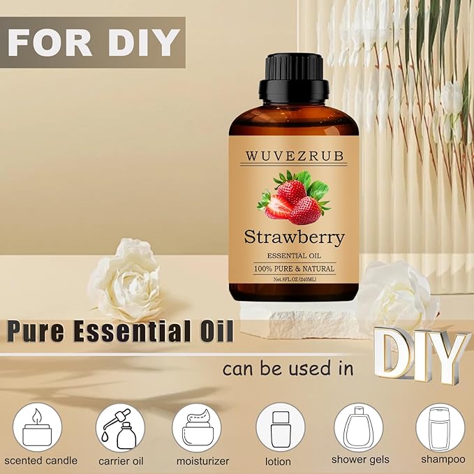 Strawberry Essential Oils, 240ML Pure and Natural Essential Oil - Image 3