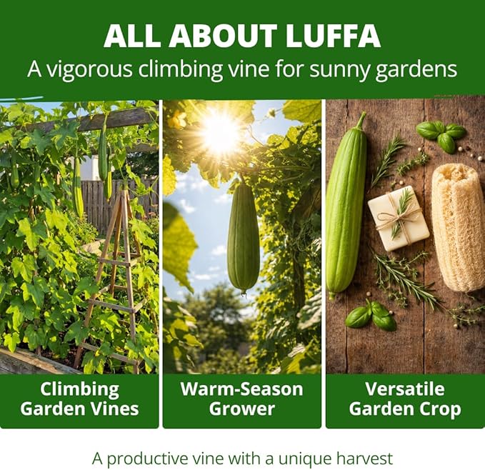 HOME GROWN Luffa Seeds 40 Heirloom Non-GMO Loofah Gourd Seeds - Image 5
