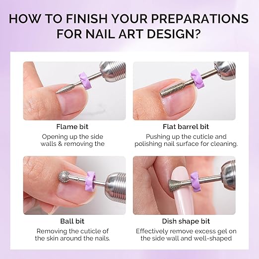 MelodySusie Nail Drill Bits, Nail Gel Polish Remover Tool - Image 3