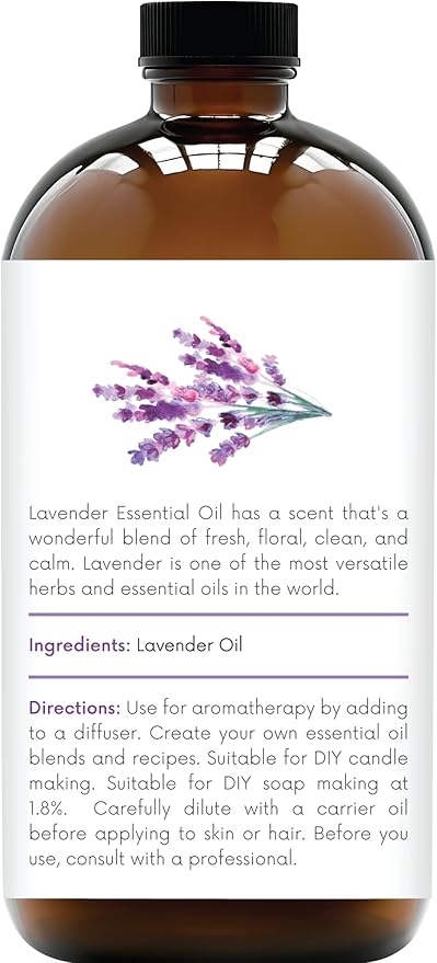Handcraft Blends Lavender Essential Oil in Glass Bottle – Huge 16 Fl Oz – 100% - Image 2
