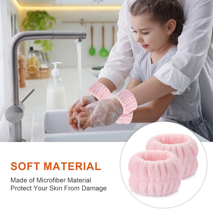 2pcs Wrist Bands for Washing Face Wash Wristbands Wrist Towels Arm Bands for - Image 6