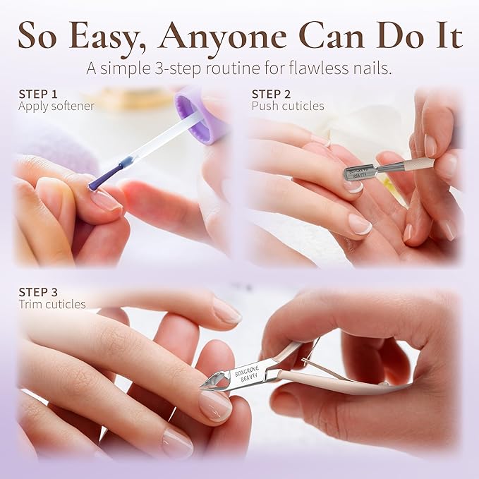 Professional Cuticle Cutter & Pusher Trimmer Manicure Tools - Image 6