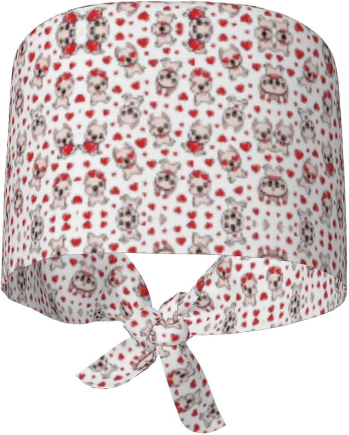 Adjustable Scrub Cap with Buttons & Sweatband, Working Hat with Elastic Tie Back - Image 9