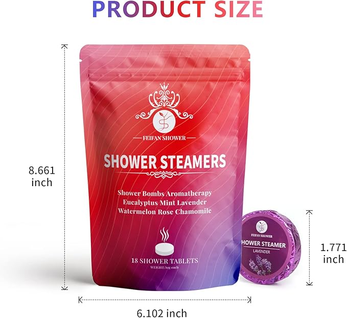 Shower Steamers Aromatherapy 18 Pack, Basket Set - Image 9