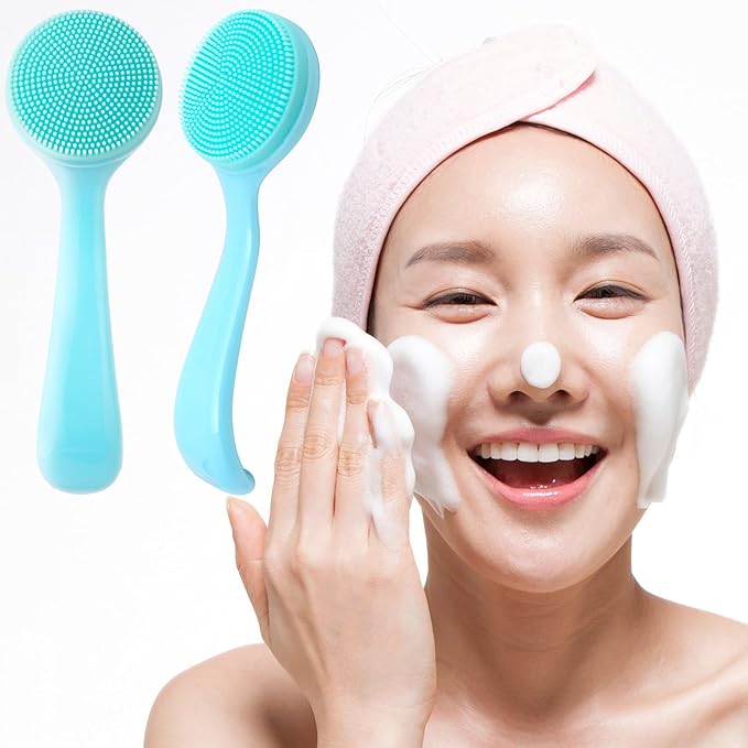 HINZIC 2 Pack Silicone Manual Facial Cleansing Brush, Skin Friendly Waterproof - Image 6
