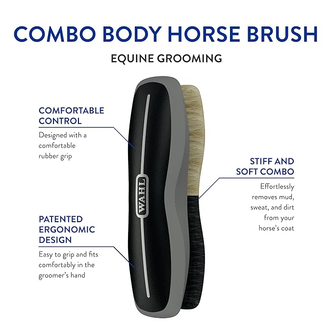 WAHL Professional Animal Equine Grooming Combo Body Horse Brush - Image 2