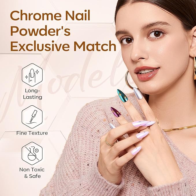 modelones Gel Top Coat for Chrome Nail Powder - Image 6
