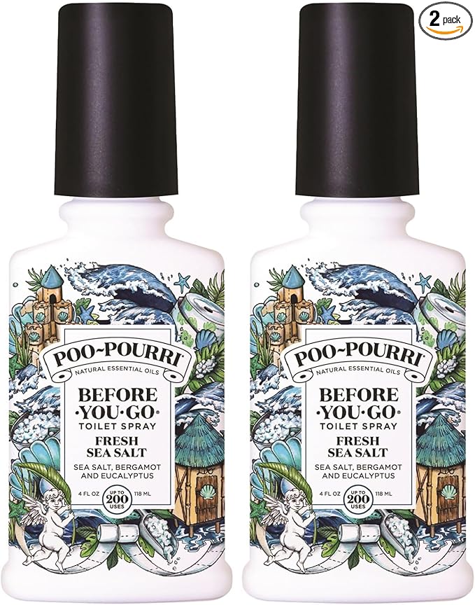 Poo-Pourri Before-You-Go Toilet Spray, Fresh Sea Salt, 4 Fl Oz, Bathroom Odor by %7EPourri