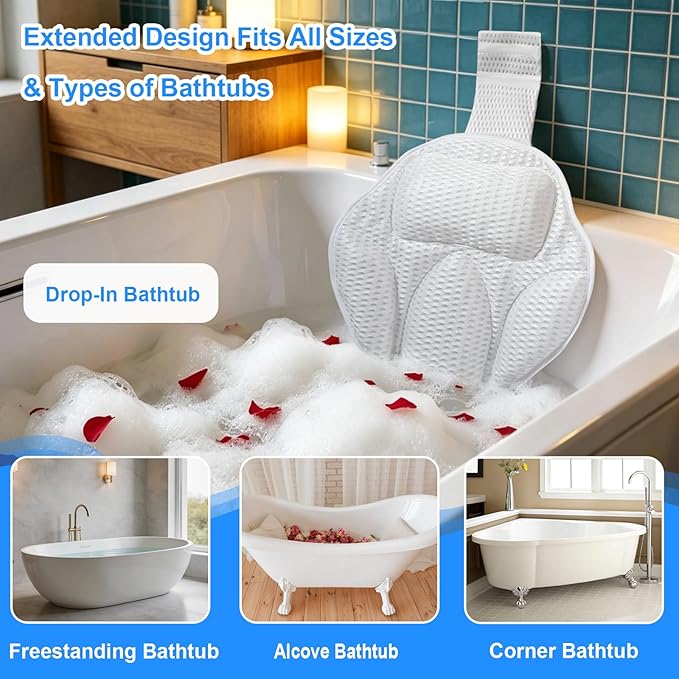 Extra Thick Petal-Shaped Bath Pillow - Image 7