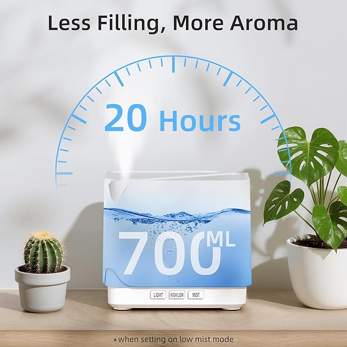 ASAKUKI Essential Oil Diffuser for Home, Large 700 ml Humidifier - Image 4