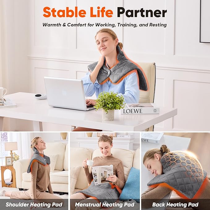 Weighted Heating Pad for Neck Shoulders and Back, Mothers Day Gifts for Mom - Image 5