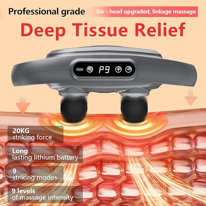 6 Head Massage Gun for Deep Tissue - Image 2