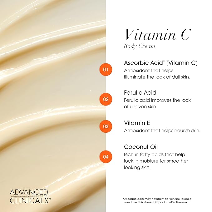 Advanced Clinicals Hyaluronic Acid Moisturzier + Brightening Vitamin C Cream - Image 3