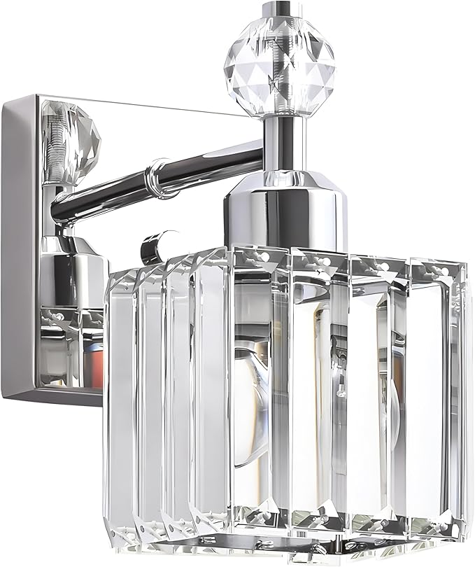 PRESDE 1-Light Bathroom Vanity Light, Modern Chrome Wall Sconce by HOME