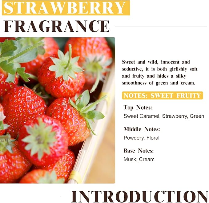 EUQEE 2.02 Fl oz Strawberry Fragrance Oil, Premium Strawberry Essential Oil - Image 4