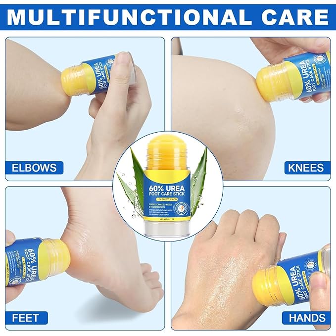 60% Urea Cream Stick with 2% Salicylic Acid, Maximum Strength Foot Care Balm - Image 8