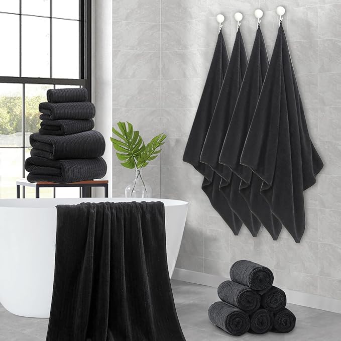 18 Piece Family Bath Towel Set Include 6 Bath Towels, 6 Hand Towels and 6 - Image 8