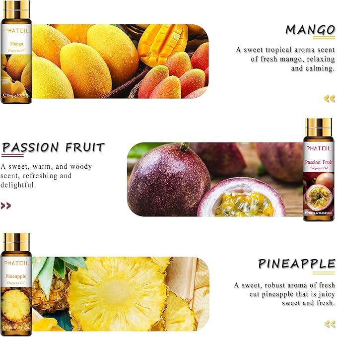 PHATOIL 9Pcs Fruity Fragrance Oil Gift Set, 10ml/0.33fl.oz Fragrance Oils - Image 3