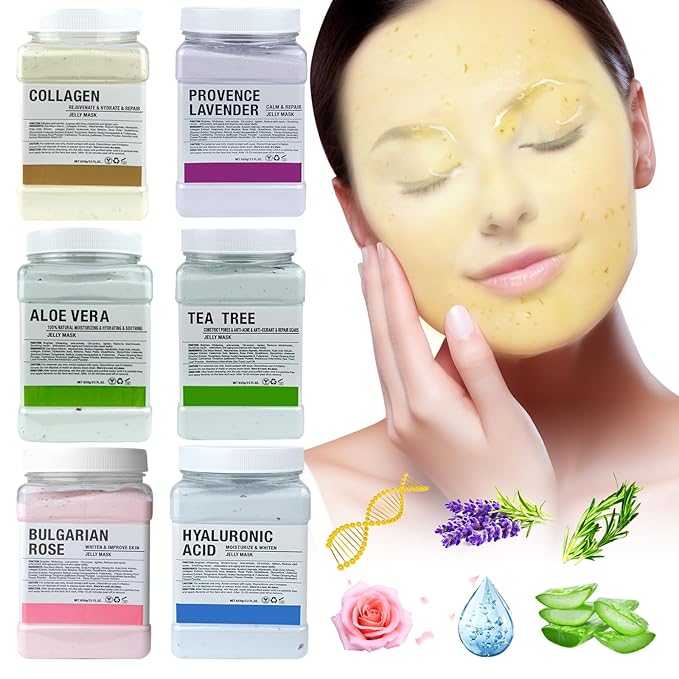 Jelly Mask for Facials Professional, Hydrating & Moisturizing Peel-Off Natural - Image 7