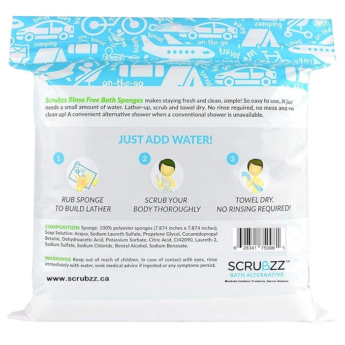 Scrubzz Disposable No Rinse Bathing Wipes - Image 7