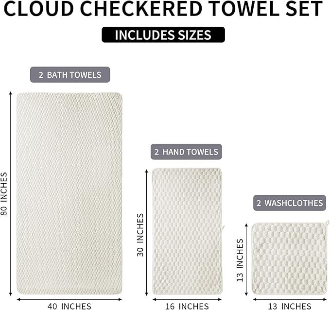 Extra Large Bath Towel Set of 6, Oversized Bath Sheet Super Soft Highly - Image 7